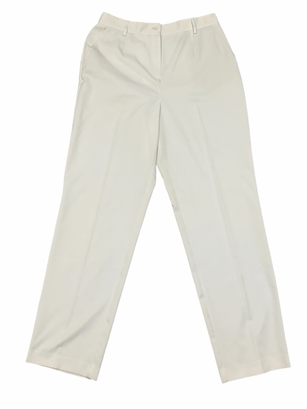 Talbots Bright White Straight-Leg Tailored Pants